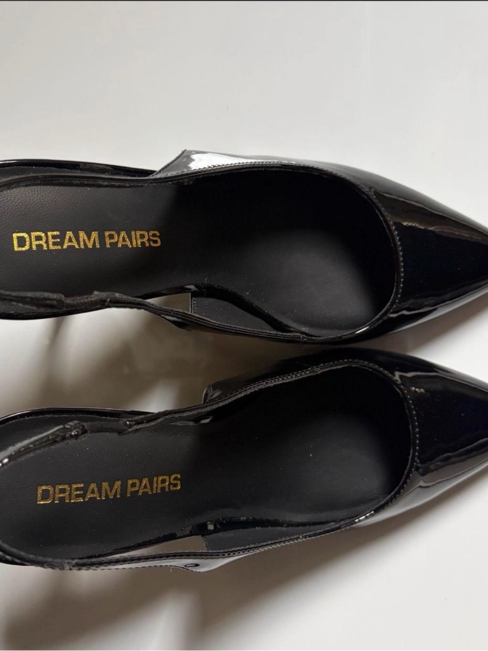 Dream Pairs Black Patent Pointed Toe Heels